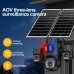 AOV 6MP HD Solar Powered Three Lens Security Camera 4G 360 Panoramic View Color Night Vision Red Blue Alarm Weatherproof AI Human Detection Wireless Outdoor Surveillance Camcorders