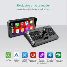 YUEHOO M790 M792 Motorcycle Smart Screen 6Inch IPS Touch Screen 1440*720 Resolution 1000NIT Brightness Bluetooth V5.0  WiFi 2.4+5G Wireless Carplay Huawei Hicar IPX8 Waterproof