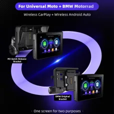 5.0" Wireless CarPlay Moto Android Auto Portable Digital Motorcycle Dashboard GPS Navigation Screen For BMW R1200GS R1250GS