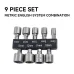 14 Piece Set/9 Piece Set Non-magnetic Combination Socket Set Electric Hexagon Screwdriver Head Screw Insert Pneumatic Screwdriver Socket Head