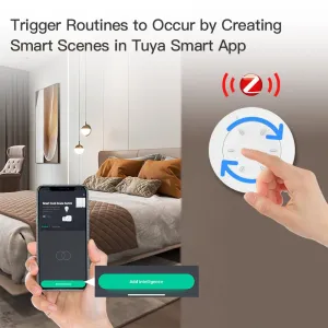 Tuya Zigbe Smart Knob Wireless Scene Switch Button Control Dimmer Battery Powered Automatic Scene Smart Life APP