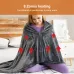 150 X 85cm USB Electric Heating Blanket Heated Shawl Blanket 3 Levels Adjustment Fast Heating Winter Electric Blanket Charging Heating Blanket Office Nap Plus Velvet Warm Heating Shawl
