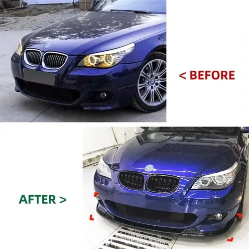 Front Bumper Lip Splitter Spoiler Diffuser ABS Body Kit Cover For BMW E60 E61 2005-2010 5 Series 525i 530i 540i 550i M Sport