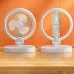 Folding Small Fan Portable Home Mute USB Desktop Charging Three Level Atmosphere Night Light Small Electric Fan