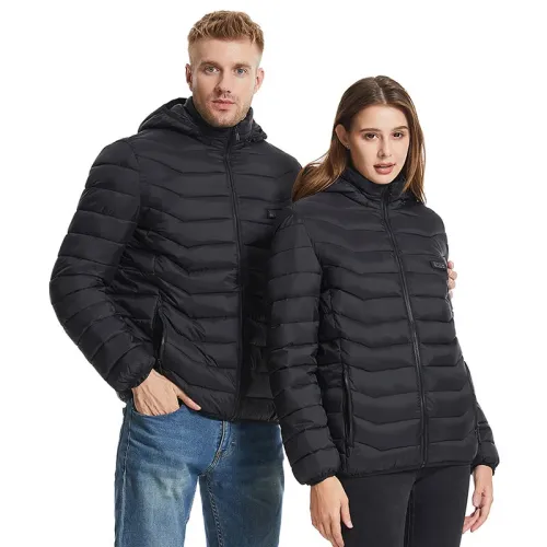 TENGOO HZ-23 23 Zones Heated Jacket - Four-control, USB Charging, Smart Thermal Warm Jacket Uniex Heated Hooded Coat Outdoor Sportswear