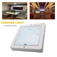 12V LED Interior Roof Light Thin Design Warm White 9W Low Energy Consumption Camper Van Caravan Bus Boat Dome Light