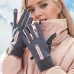 XANEWinter Gloves for Women Fleece-Lined Windproof Warm Touchscreen-Compatible Anti-Slip Cycling Gloves for Skiing Hiking Outdoor Sports