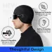 Wolfilist 1-Pack Unisex Breathable Thermal Cycling Skull Cap Winter Windproof Fleece Lined Full Coverage Headscarf Hat for Running Skiing Motorcycle Riding