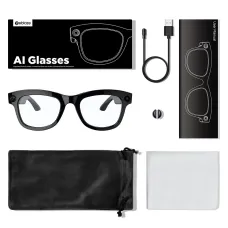 World PremiereZeblaze Eyewear AI Smart Shooting Glasses 5MP 1080P Camera ChatGPT-4o Enpowered Open-Ear Speakers 32GB Storage 14H Battery Life Multi-language Supported IPX4 Hands-Free Audio Smart Glasses