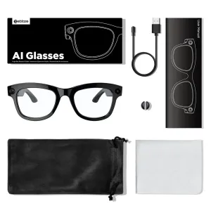 World PremiereZeblaze Eyewear AI Smart Shooting Glasses 5MP 1080P Camera ChatGPT-4o Enpowered Open-Ear Speakers 32GB Storage 14H Battery Life Multi-language Supported IPX4 Hands-Free Audio Smart Glasses
