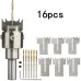16PCS Wooden Beads Drill Bit Set Wooden Thick Ring Maker Woodworking Milling Cutter for Making Wooden Rings and Jewelry