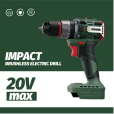 20V Impact Electric Drill Dual Speed Brushless Lithium Battery 25+3 Torque Multifunction High Power Cordless Drill Tool