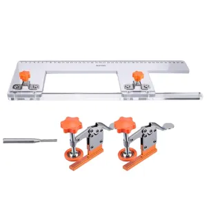 PC Handle-Free Slotting Template Precise Cabinet Slotting Tool with Toggle Clamp Adjustable Dimensions Universal Compatibility Woodworking Accessory