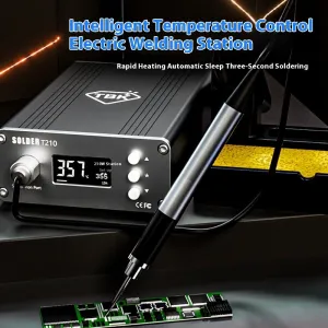 TBK T210 Soldering Station 100W Adjustable Temperature Control Anti Static Design Compact Lead Free Welding Repair for Electronics and PCB