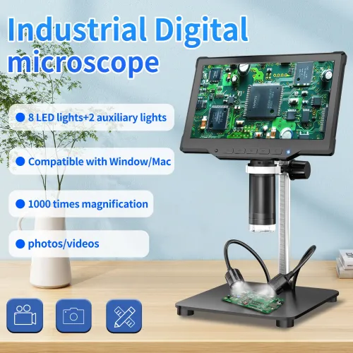 MK10 10.1 Inch IPS Screen Digital Microscope Adjustable LED HD Camera Type-C Interface Compatible with WindowsMac