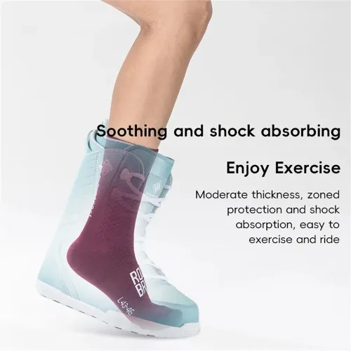 ROCKBROROATO SKY Breathable Sport Professional Cycling Socks High Elastic Comfy Shock Absorbing Middle Tube Bike Socks