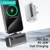 USAMS CD233 20W 4500mAh Dual-Port Plug-in Power Bank Digital Display External Battery Power Supply with 2 Inputs & 2 Outputs Support PD QC AFC FCP SCP Fast Charging for iPhone 16 Pro 15 14 Plus 13 12 Pro Max for Huawei Mate XT for Xiaomi 15pro for Sam