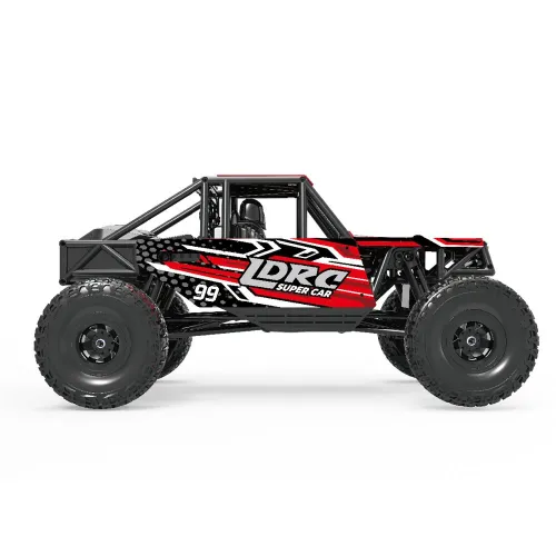 LDRC 18499 RTR 1/18 2.4G 4WD RC Car Rock Crawler Pipe Rack Off-Road Climbing Truck LED Light Full Proportional Vehicles Models Straight Bridge Axle Toys