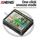 ANENG AP01 Hygrometer Clock Calendar Snooze Mode LCD Display Temperature Range -10~50C Humidity Range 10~99% Hourly Reminder Battery Operated for Home Office