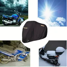 190T Motorcycle Cover Outdoor Indoor Protection for Motorbikes and E-Bikes Waterproof All Season Dustproof UV Protection