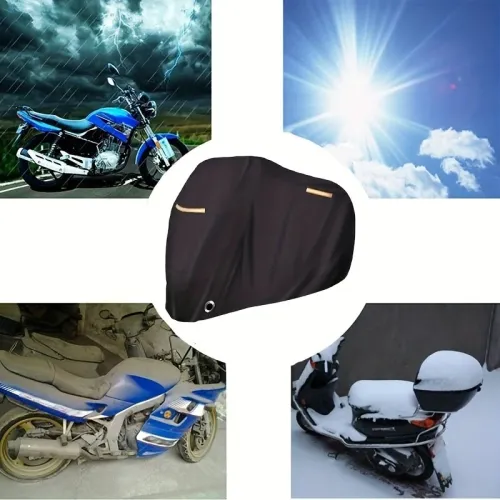 190T Motorcycle Cover Outdoor Indoor Protection for Motorbikes and E-Bikes Waterproof All Season Dustproof UV Protection