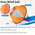 KOETSKayak Boat Wind Paddle Sailing Kit, Popup Board Sail Rowing Downwind Boat Windpaddle With Clear Window, Kayak Accessories