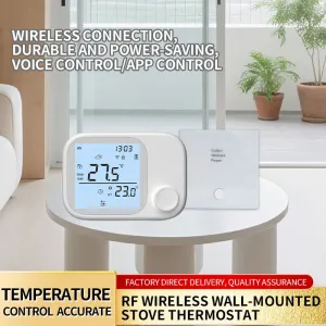 WiTH6 Smart WiFi Wireless Boiler Thermostat RF433 7 Day Programmable LCD Display Child Lock Smart Thermostat Voice Control with Alexa Google Home