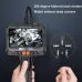 8mm Probe 8 LED Industrial Borescope Dual Lens 360 Degree Rotating Inspection Camera 5 Inch 1080P HD Screen IP67 Waterproof High Temperature Protection