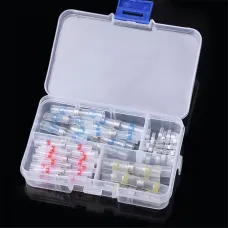 50/100PCS Solder Seal Heat Shrink Tube Butt Wire Connectors Waterproof Terminals Available in 4 Sizes Tinned Copper Material Ideal for Marine and Automobile Applications