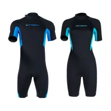 DIVE&SAIL Shorty Warm Wetsuit 1.5mm Neoprene Back Zip UPF50+ Sun Protection Soft Skin-Friendly Breathable Quick Dry Diving Suit for Snorkeling Surfing Kayaking Swimming