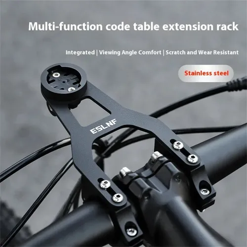 ESLNF Bicycle Computer Holder Stainless Steel Outdoor Sports Camera Base Stopwatch Extension Stand for MTB