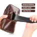 BULLCAPTAIN Genuine Leather Waist Pack Mens Small Fanny Belt Bag Travel Phone Pouch Male Work Leather Waist Bag