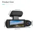 1080P Car Dual Lens Dash Cam Front And Inside Camera with IR Night Vision Loop Recording Wide Angle Car DVR Camera M8