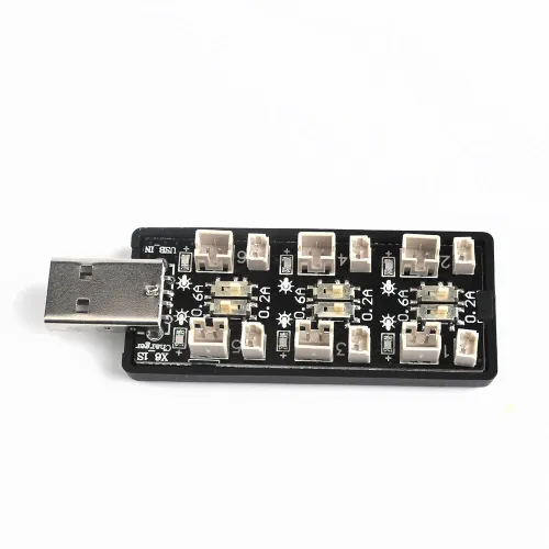 1S 6CH 4.35V LiHv Lipo Battery Charging Adapter Board 5V 2A USB PH1.25 PH2.0 Battery Charger Board for RC Toy Model Batteries