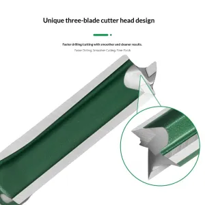 Three-Flute Router Bit 6mm 1/4 Inch Shank Tungsten Carbide Cutting Tool for Woodworking Solid Wood MDF Engraving Grooving Slotting Trimming