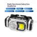 BIKIGHMini Powerful COB /LESensor Headlamp Portable Rechargeable Built in 18650 Battery Camping Head Light Fishing Head Torch Head Flashlight