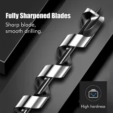 6PCS 6-16mm High Carbon Steel Woodworking Roller Drill Set 230mm Hexagonal Handle Fried Dough Twists Wood Tapper Door Lock Reaming Tool