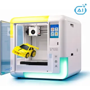 [EU/US Direct]AOSEED X-MAKER AI Kids' 3D Printer V4.0 with 4 PLA Filaments Fully Enclosed 0.05mm High Precision 400mm/s Fast Printing 150150150mm Build Volume Kids-Friendly with 16+ Creative Design Apps