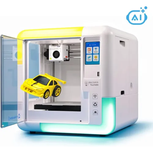 [EU/US Direct]AOSEED X-MAKER AI Kids' 3D Printer V4.0 with 4 PLA Filaments Fully Enclosed 0.05mm High Precision 400mm/s Fast Printing 150150150mm Build Volume Kids-Friendly with 16+ Creative Design Apps