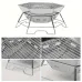 Xmund Portable Hexagonal Stainless Steel BBQ Grill, Foldable Charcoal Stove for Outdoor Picnics & Camping, Camping Stove