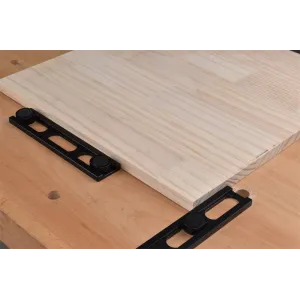 Fonson Woodworking Planing Stop with 10pcs Dog Hole Bench Dog Clamp Desktop Tenon Workbench Table Accessories