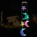 Star Moon Solar Wind Chimes Light  Color Changing Gift Portable Hanging Waterproof Mobile Romantic Wind Bell Outdoor Mom Gift Festival Home Patio Yard Garden Decoration