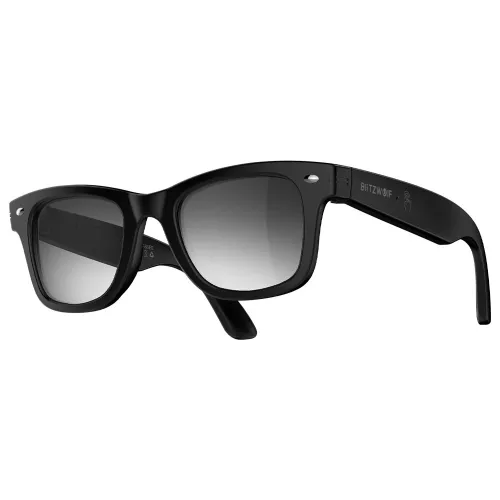 BlitzWolf BW-AG1 AI Smart Glasses Heart Rate Blood Oxygen Monitoring UV Detection 100+ Languages AI Translation HiFi Audio IP66 Waterproof Fitness Tracking Smart Audio Glasses