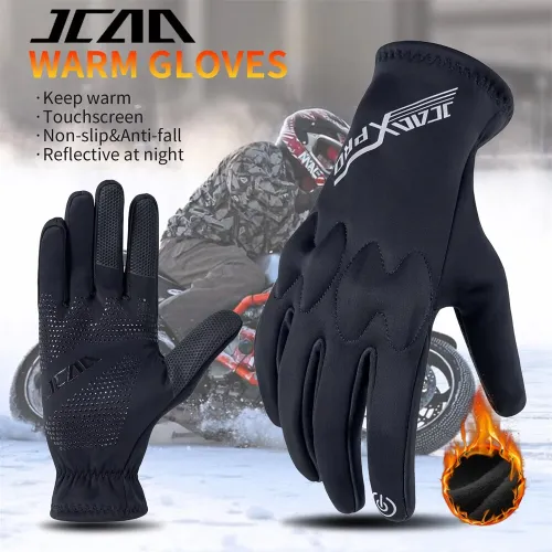 JACC JC-413 Winter Motorcycle Gloves Water-resistant Windproof Touchscreen Anti-slip Silicone Cycling Gloves