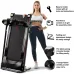 USA Direct Bominfit JK1609A Folding Treadmill 2.5HP Motor 12km/h Max Speed 120kg Weight Capacity 14 inch Running Belt bluetooth Music LEDisplay Installation-free Fitness for Home Gym Workouts