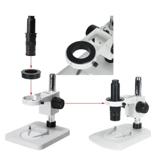 Microscope Monocular Lens Ring Adapter Aluminum 28mm 40mm 50mm Inside Diameter Grey Lightweight Industrial Microscope Accessory Versatile Easy Installation