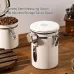 1.8L Stainless Steel Coffee Bean Container with Date Display and Spoon Sealed Coffee Container Food Storage Container for Dry Goods Cookies Candy Spices