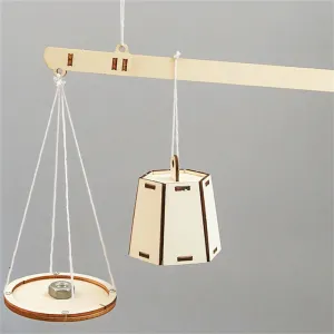 Wooden Weighing Beam Scale Model Assembly Kit DIY Children's Science Experiment Education Puzzle Toy Student Technology Small Production