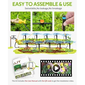 28m DIY Garden Flowering Water Dripping Spraying Irrigation System Greenhouse Planting