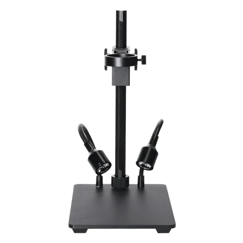 HAYEAR Aluminum Digital Microscope Stand Industrial Camera Monocular Lens Lift Repair Workbench Black